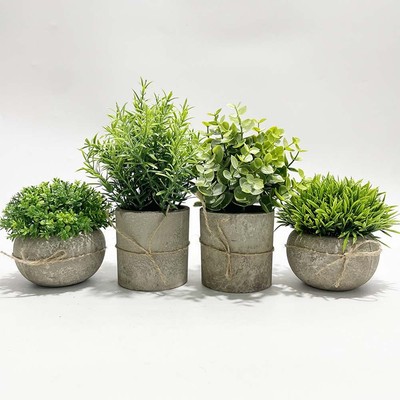 4 Pack Artificial Plants for Living Room Decoration Artificial Plant Eucalyptus