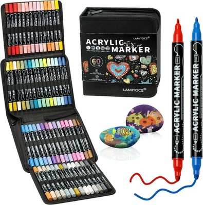 Acrylmalstifte Marker, 60 1 Stück (60er Pack), 60 Farben 