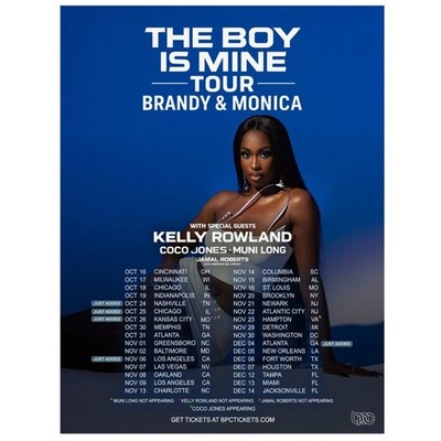 Brandy Monica The Boy Is Mine Tour 2025 Concert Poster