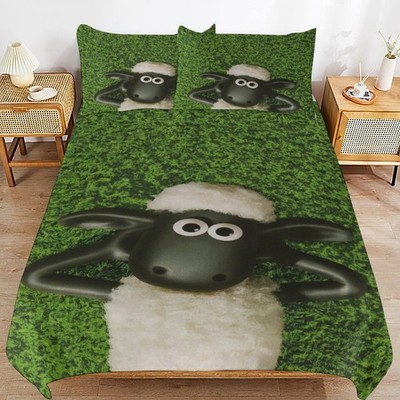 Anpassbar Bettwäsche Set 18.Shaun the Sheep Bettbezug135x200 Kissenbezüge80x80