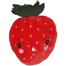 Süße Erdbeere mit Gesicht Plüschfigur 15cm Gebraucht