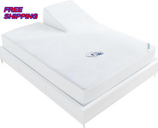 Split Head King Size Mattress Protector Waterproof for Adjustable Bed 34" Top