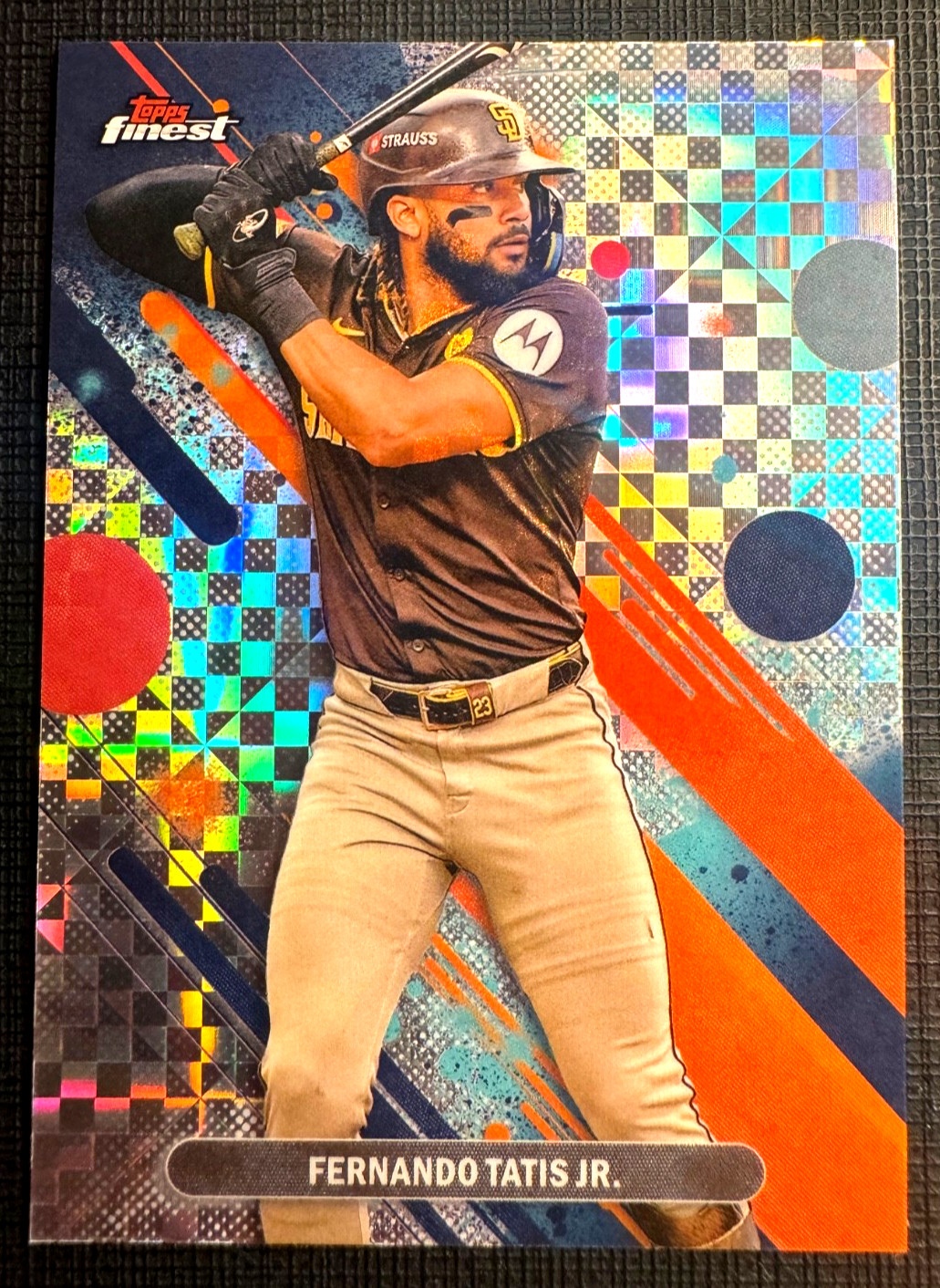2025 Topps Finest #13 Fernando Tatis Jr. Checkerboard Refractor X-FRACTOR
