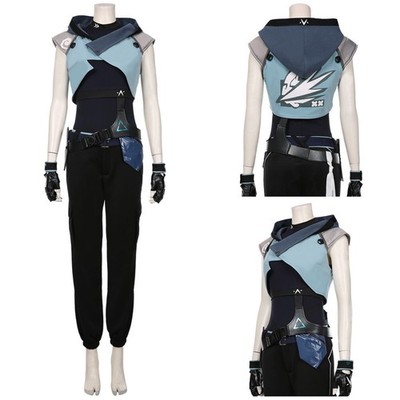Jett Cosplay Valorant women Battle Costume Halloween party Disguise full Suit