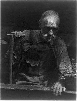 Unidentified Old Man holding Cane,c1930,Appalachia People,Doris Ulmann