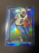 Topps 2025 Chrome Jaycee Horn Blue /150 Carolina Panthers #41 NFL Trading Card