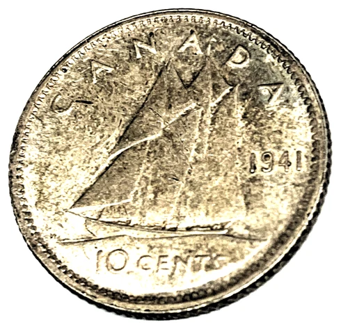 # C9112   CANADA    COIN,    10 CENTS    1941