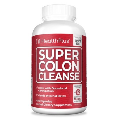 Health Plus Super Colon Cleanse 120 Day Supply of Gentle Gut Cleanse Detox,