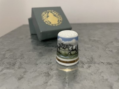 Fingerhut Sammler Club Pferde, Porzellan Fingerhut, Porcelaines D Art, Frankreich