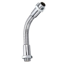 3.9" Universal Gooseneck Hose, 1pcs M10 Fine Thread Chrome Color 8mm