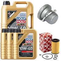 MotoröL Filter Set 10W-40 Liqui Moly 8 Liter + Schraube FüR Mercedes C-Klasse SL