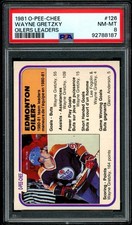 1981-82 OPC O PEE CHEE HOCKEY #126 WAYNE GRETZKY HOF PSA 8 NM-MT OILERS Leaders