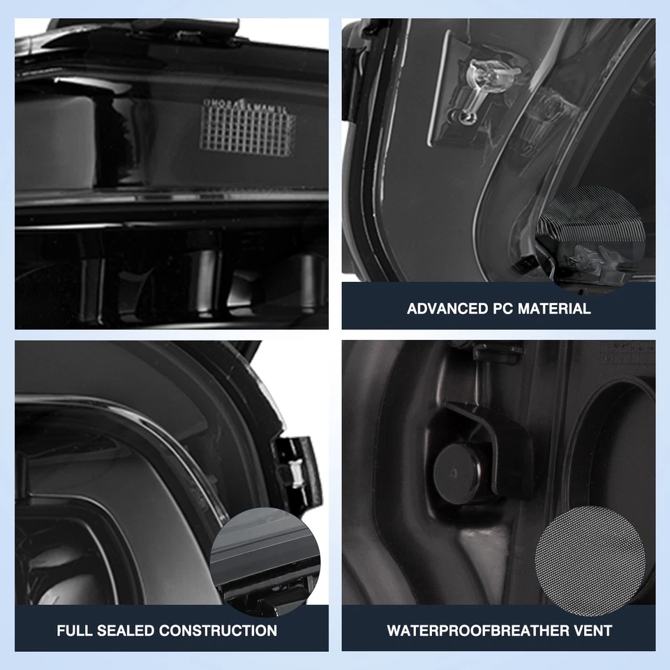 Faro halógeno negro para Jeep Cherokee 2014-2018 proyector lateral del pasajero derecho Foto 3 de 4