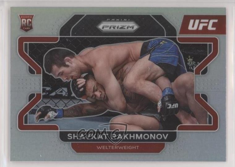 2022 Panini Prizm UFC Silver Prizm Shavkat Rakhmonov #80 Rookie RC