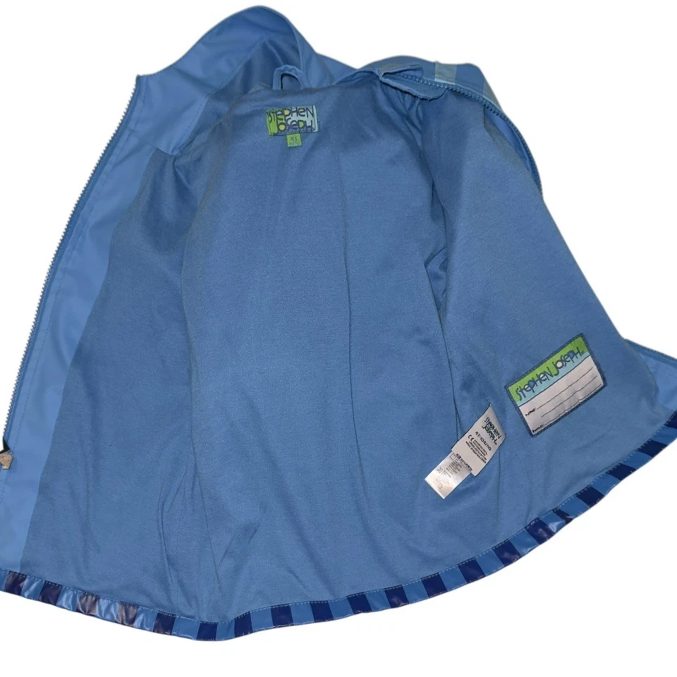 Stephen Joseph Chaqueta de Lluvia con Capucha Impermeable Forrado de Vellón Aviones Niño Pequeño Talla 4T Foto 2 de 4