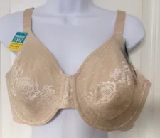 Vanity fair beauty back Underwire Bra Size 40DDD Beige style 76080 minimizer