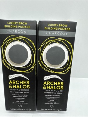 (2) Charcoal Luxury Pomade Paint Pot Arches & Halos Eyebrow Brow Liner Fill Shap