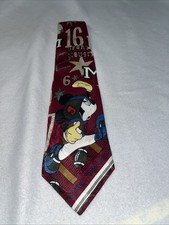 Mickey Mouse Disney Men  s NECK TIE MICKEY UNLIMITED red Classic Football c