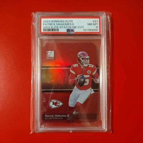 2023 PANINI DONRUSS ELITE Status Diecut #21 PATRICK MAHOMES II 47/99 PSA 8 sp
