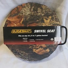 Guidesman Swivel Seat for 2.5-7 Gallon Bucket Fishing Hunting Camp Chair Cushion