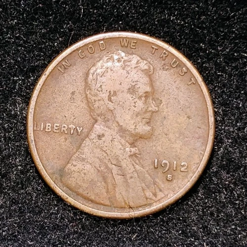1912 S ~ LINCOLN WHEAT CENT ~ VG