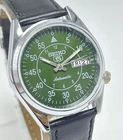 Vintage Seiko 5 Green Dial Day-Date Automatic Movement No.7S26A Men Wrist Watch