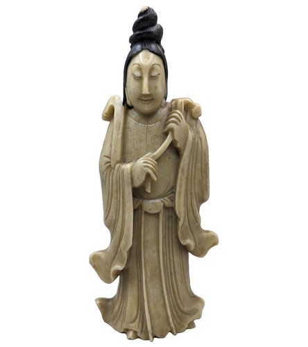 Vintage Carved Chinese Soap Stone Statue, 19-20th Century