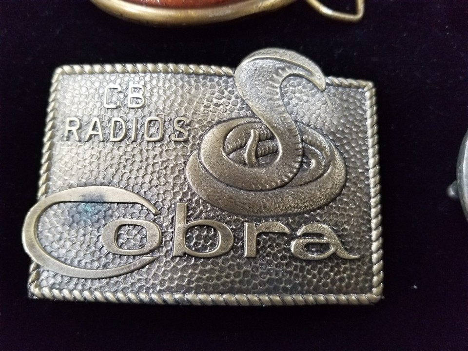 VINTAGE LOT OF 4 BELT BUCKLES Cobra Mechanic Jeep eBay