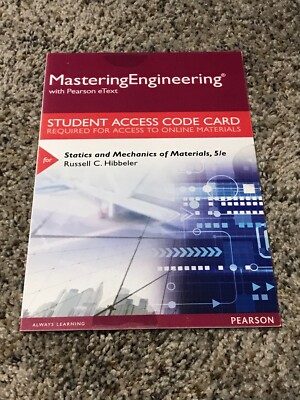Mastering Engineering Pearson eText - Standalone Access Card UNUSED/UNOPENED