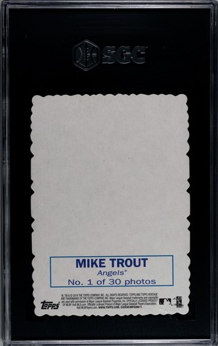 MIKE TROUT-Angels-2018 Topps Heritage 1969 Topps Deckle Edge #1 SGC 10 - Picture 2 of 2