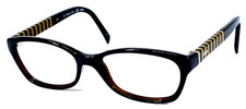 FENDI F1047 209 Italy Dark Brown/Beige Stripe 52-16-135 Eyeglasses Frame