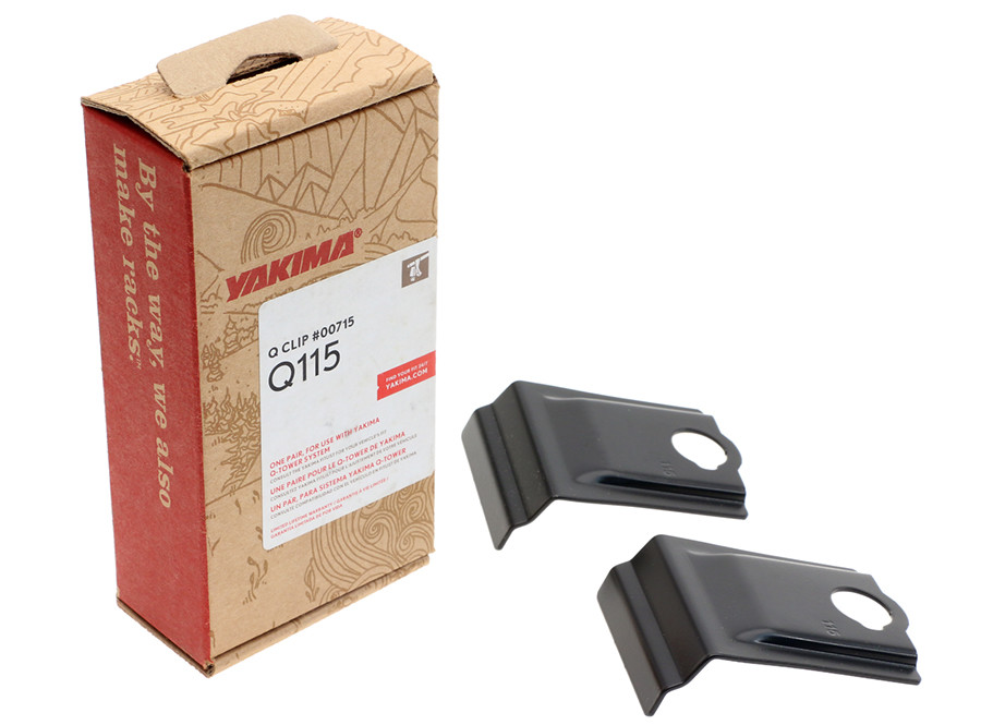 Yakima Q115 Q Tower Clips w/ E Pads & Vinyl Pads #00715 2 clips Q