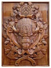 Antique Designer Bison Wall Hanging Crafted Wooden Bison Wall Hanging Decor Gift