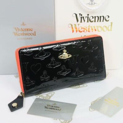see description 2colors Vivienne Westwood Long Wallet 55VV355 red