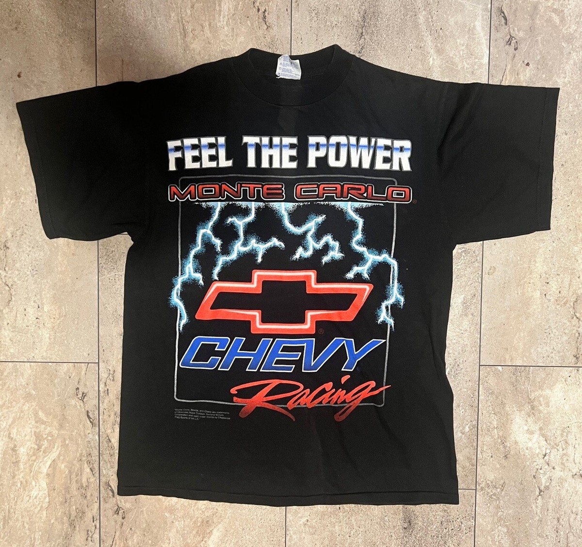 Vintage Shirt Mens Large 90s Chevrolet Monte Carlo Feel The Power Lightning