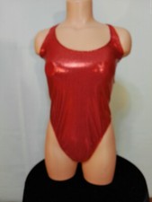 Exotic dancer stripper small/Medium red one piece dance outfit - dancewear