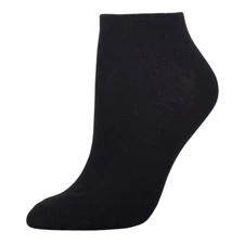 MAMIA UNISEX LOW CUT PLAIN BLACK SOCKS 6PK