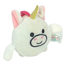 Spark Create Imagine White Unicorn Rattle Plush 4.5" Stuffed Animal Toy