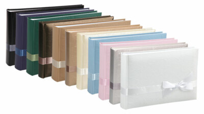Silk Ribbon Fotoalbum in 24x16 cm 60 Seiten romantisches Buchalbum