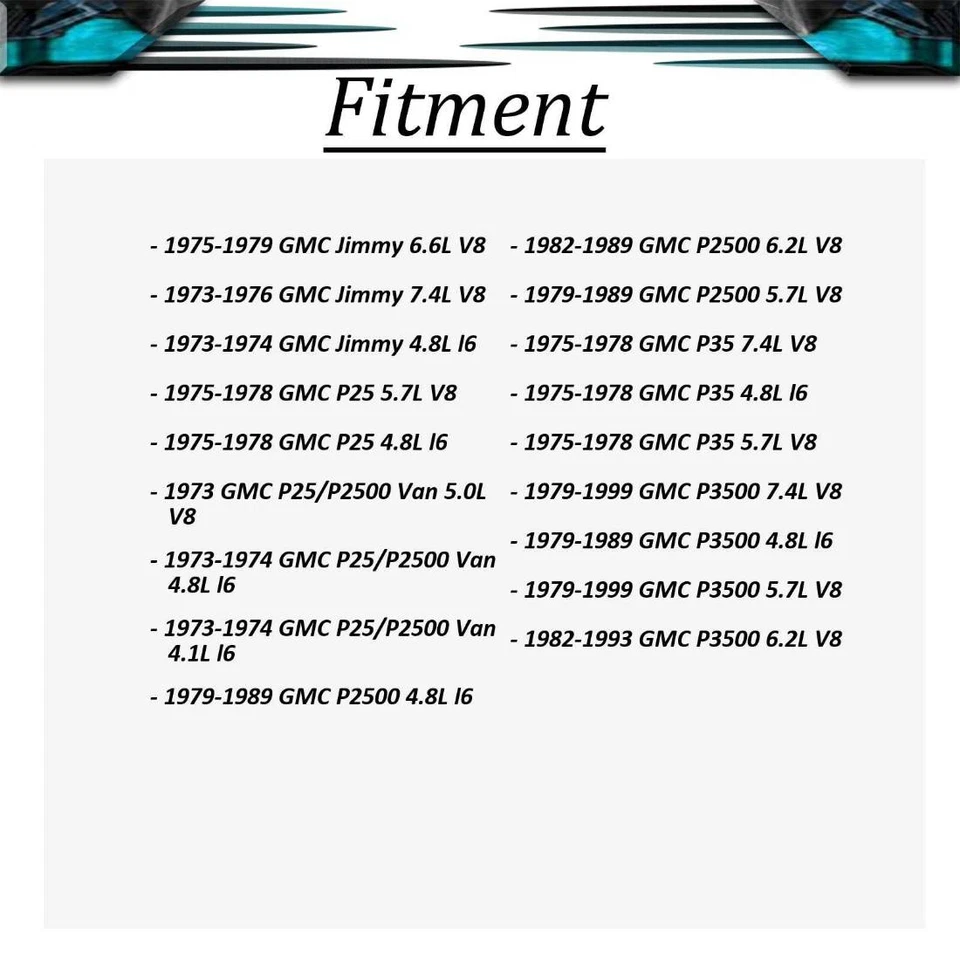 Универсальный комплект соединительных ремней 2 шт. для 1987-1989 GMC R2500 6,2 л 1987 GMC R2500 4,3 л - Изображение 4 из 4