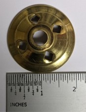 2" Round Solid Brass Lamp Vase Cap - VENTED