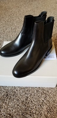 clarks black leather cuir noir