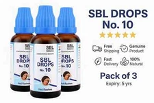 SBL Drops No.10 Homeopathic for Hot Flashes & Anxiety 30 ml x 3 | Free US Ship