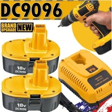 2PACK 18V Ni-MH 7.0Ah Battery w/ Charger For Dewalt 18 VOLT DC9096 DC9098 DC9099