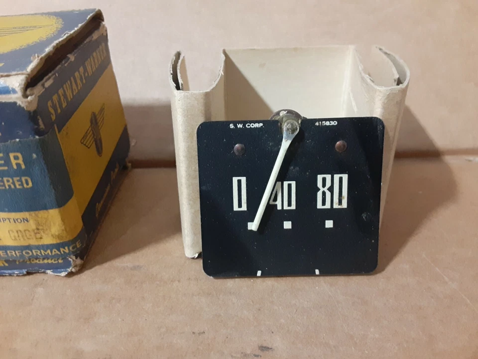 Manómetro de presión de aceite Studebaker Champion 1950 parte nueva # 526718 Foto 3 de 4