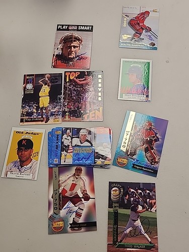 1995 SIGNATURE ROOKIES LOT BASEBALL, FOOTBALL HOCKEY. MIXED ALL AUTOGRAPHED