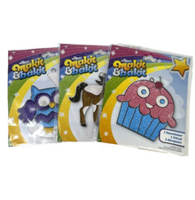 Lot of 3 Makit  Bakit Suncatcher Cupcake Pony Owl Kids Craft Kits