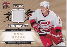 06-07 Fleer Ultra Eric Staal /25 PATCH Uniformity Hurricanes 2006