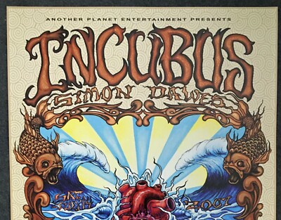Incubus with Simon Dawes 2007 Poster Greek Theatre UC Berkeley