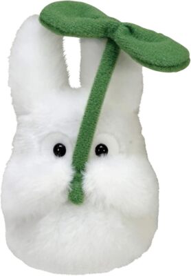 Sun Arrow Studio Ghibli Fluffy Bean Bag Little Totoro Leaf Plush Toy K9034 